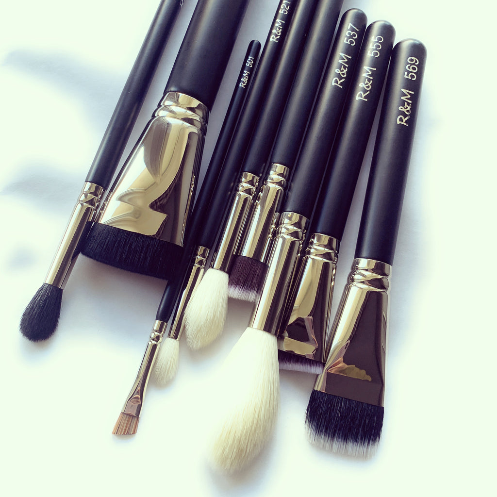 9pc Beginners Makeup Brushes Set - Mehliza Beauty London