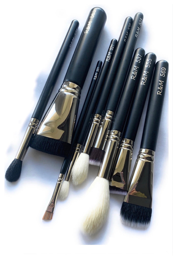 9pc Beginners Makeup Brushes Set - Mehliza Beauty London